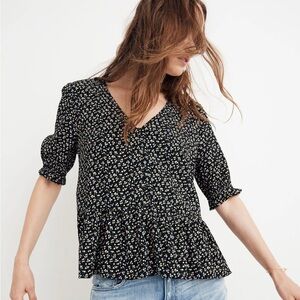 Madewell Courtyard Ruffle-Hem Top